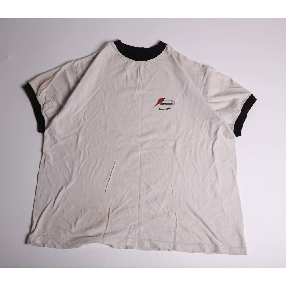 Vintage Gatorade High School Athlete 2004-2005 Ringer T-Shirt XL White Black